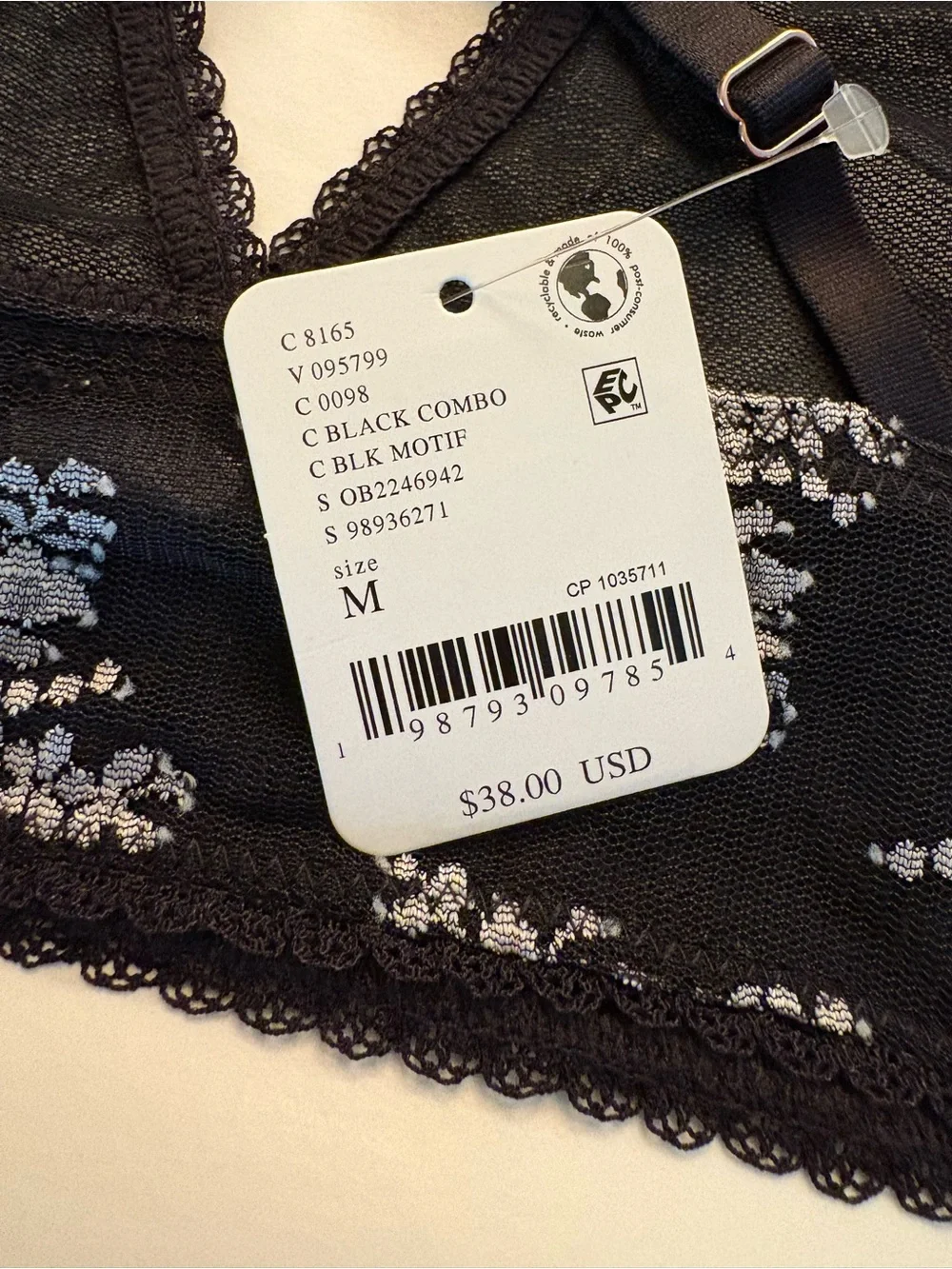 NWT Talk About It Racerback Bra size M